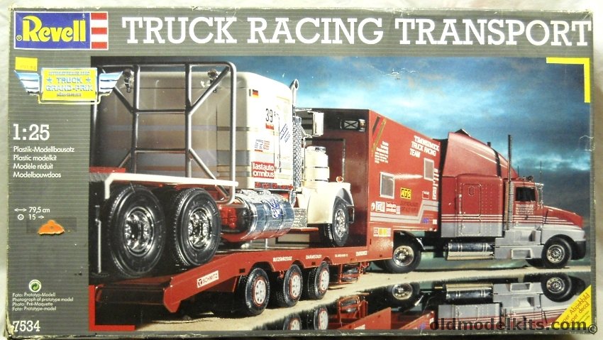 Revell 1/25 Truck Racing Transport Semi Truck / Trailer / Racing Truck, 7534 plastic model kit